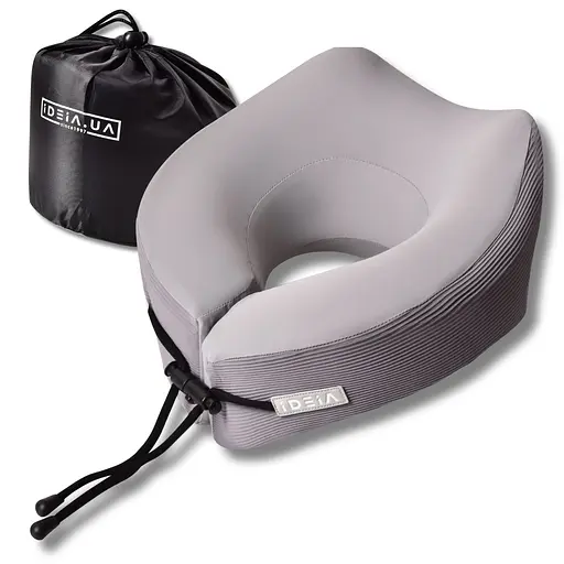 Подушка рогалик ортопедическая Ideia Travel дорожная с эффектом памяти 27х26х17 см (8-35859)