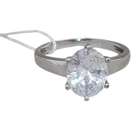 Срібне кільце Агні РОМАН з фіанітом. 1030/1Р-CZ 18