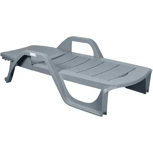 Шезлонг пластиковый Bica Nilo, светло-серый - фото 3