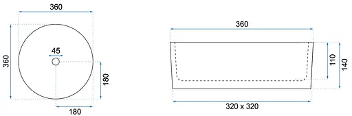Умивальник Rea Ida rose gold накладний рожеве золото REA-U7401, Золотий - фото 5