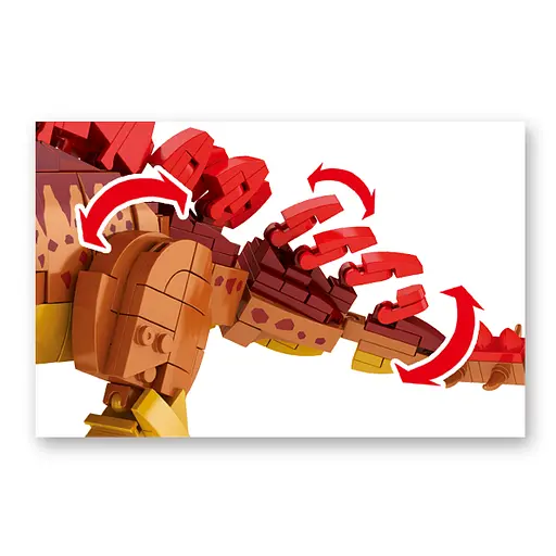 Конструктор динозавр  WOMA Стегозавр из коллекции Динозавры 697 деталей - фото 8