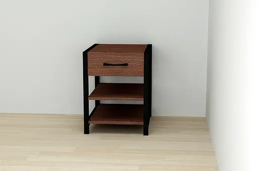 Тумба універсальна Ferrum-decor Вів'єн 1/2 50x41x40 чорний ДСП Венге 16мм (FRD-106190) - фото 3