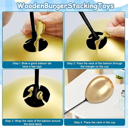 Палочки для воздушных шаров с основанием Holoras 100 шт - фото 4