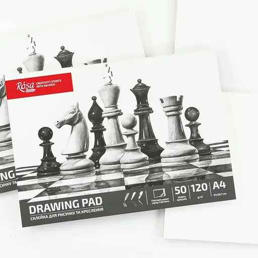 Склейка для рисунка Rosa Studio Шахматы А4 (21x29.7 см) 120г/м2 50л - фото 3