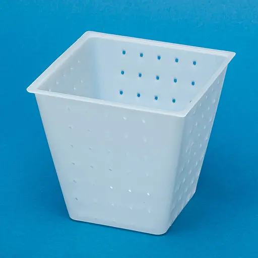 Форма для виготовлення м'яких, вершкових, розсольних та сирів з пліснявою «Пірамідка» 0.4 л (фета, бринза, камамбероподібні, брі), Kitchette Білий 85866 - фото 4