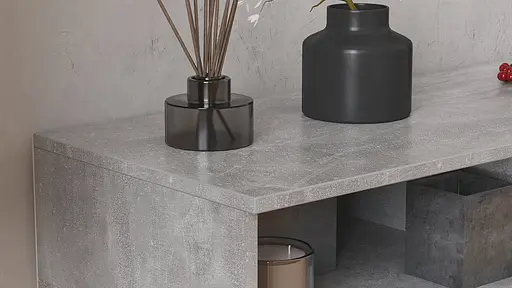 Тумба під телевізор Кентуккі Ferrum-decor 45x139x38 Чорний метал ДСП Бетон 16 мм (FRD-106727) - фото 2