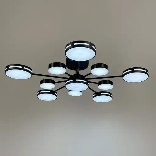 Черная светодиодная люстра Ø 85 см 85 Вт | Ст. 77033/6+5 BK | Line F - фото 4