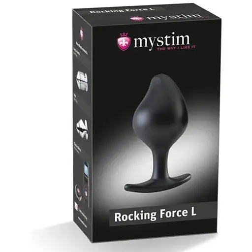 Силіконова анальна пробка Mystim Rocking Force L для електростимулятора діаметр 4.7 см - фото 6