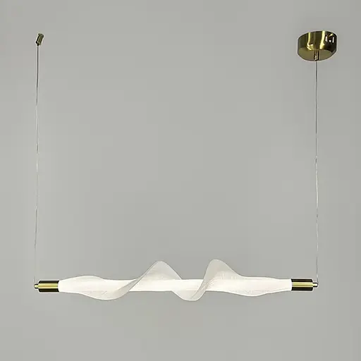 Светодиодный горизонтальный светильник в латунном корпусе с белой сеткой 60 см | Line F | Арт. DE36/600 H WT - фото 1