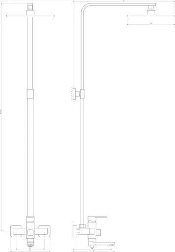 Душова система Globus Lux VAN-DS0026, Хром - фото 5