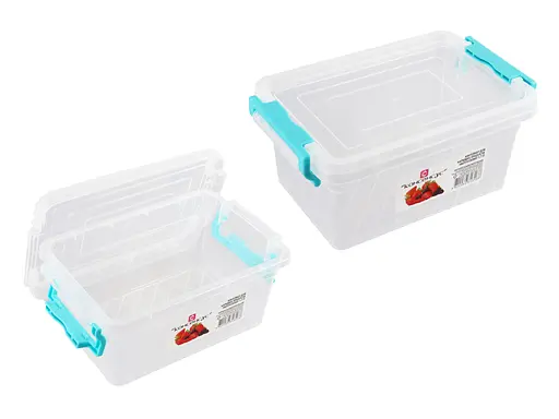 Контейнер для харчових продуктів 1.7 л прямокутний з зачепами (Берлусконі) - фото 2