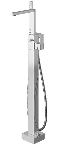 Смеситель для ванны напольный Kohlman Excelent chrome QF1165H Хром - фото 1