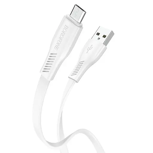 Кабель Borofone BX85 USB to MicroUSB 1 м белый - фото 1