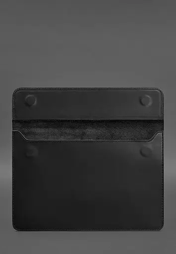 Кожаный чехол-конверт BlankNote на магнитах для MacBook 13 Черный Crazy Horse - фото 3