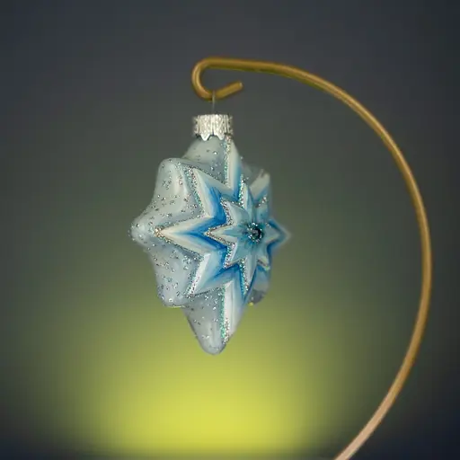 Ялинкова прикраса Різдвяні історії Зірка крижана скло (4820001128178) - фото 3