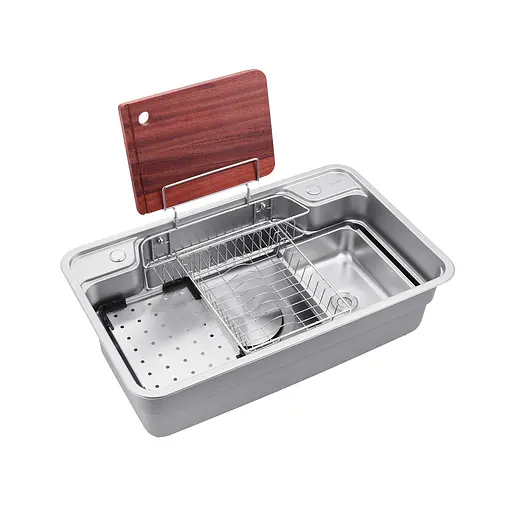 Кухонна мийка Kroner KRP Dekor - SET7848 (1.0 мм) CV033567, Нержавіюча сталь - фото 1