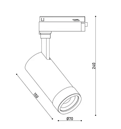 Светильник трековый однофазный KLOODI KD-ZOOM 30W CCT BK - фото 2