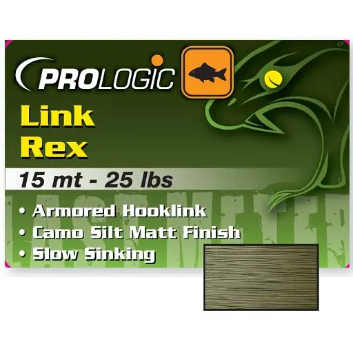 Повідковий матеріал Prologic Link Rex 15 м 40 lbs Ca мo Silt