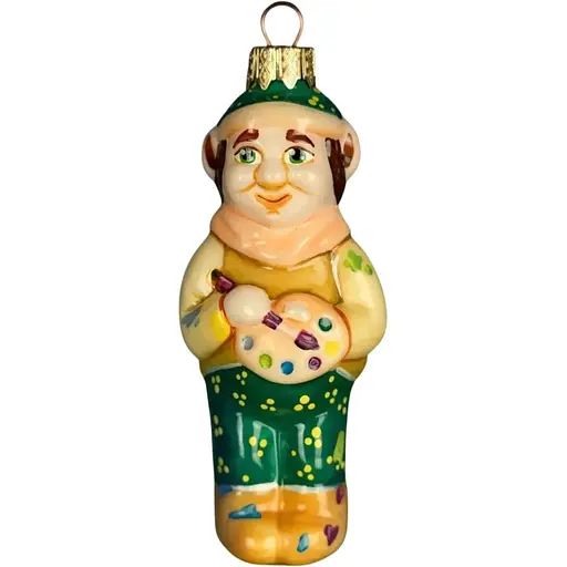 Ялинкова прикраса Різдвяні історії Ельф художник скло (4820001045215)