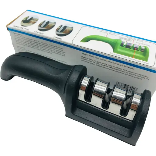 Механічна точилка для всіх видів ножів, Kitchen Master Чорний 84032 - фото 4