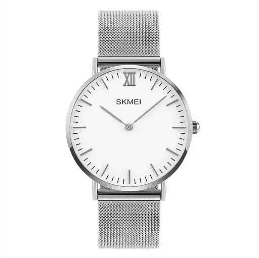 Кварцовий чоловічий годинник Skmei 1181 Large сріблясті