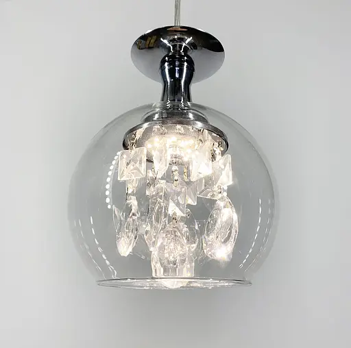 Удивительный светильник с прозрачным плафоном и хрусталем | Line F | Арт. SG3/1 - фото 5