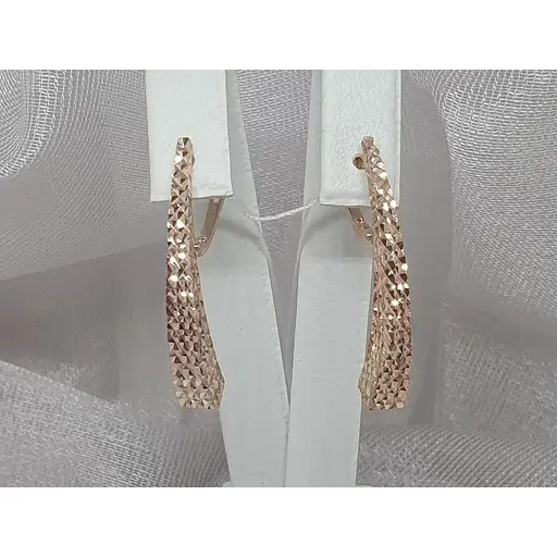 Золоті сережки Favoritum з алмазною гранню. 210086_А - фото 4