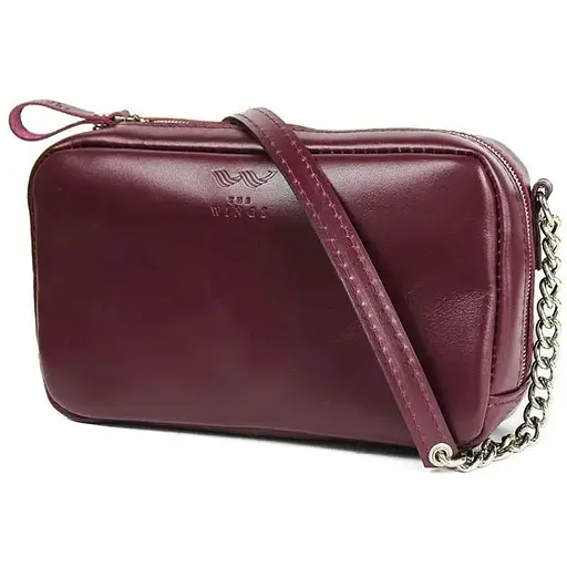 Шкіряна сумка Faith бордова - фото 1