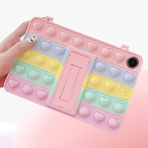 Чохол SoftGel Kids дитячий pop-it Samsung Galaxy Tab A9 8.7 SM X110 X115 Веселковий - фото 3