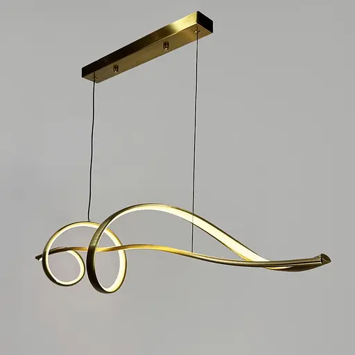 Хвилеподібна люстра у латунному корпусі 100 см | Арт. H26L-1000 AB | Line F - фото 3