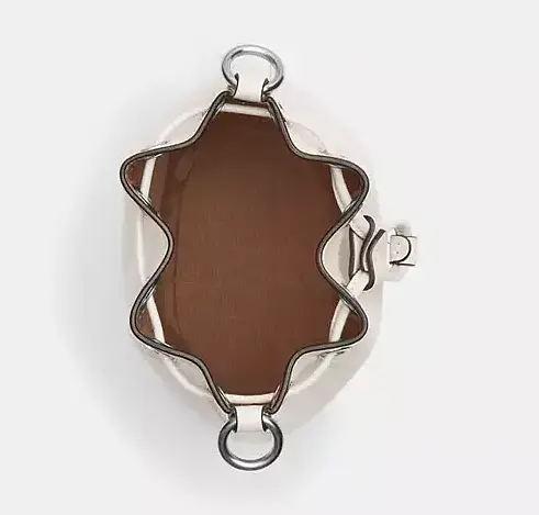 Женская кожаная сумка Bucket Bag (Белая) - фото 5