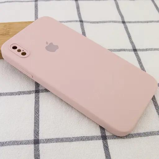 Чохол Epik Silicone Case Square Full Camera Protective AA для Apple iPhone XS Max 6.5 Рожевий/Pink Sand - фото 2