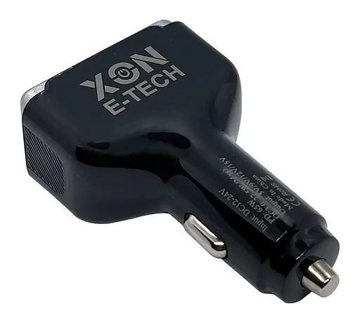 Автомобильное зарядное устройство XON MaxCharge Type-C 87.5W (Type-C PD65 + Type-A 15V/1.5A) Black (SC42CL6W1B 3524) - фото 5