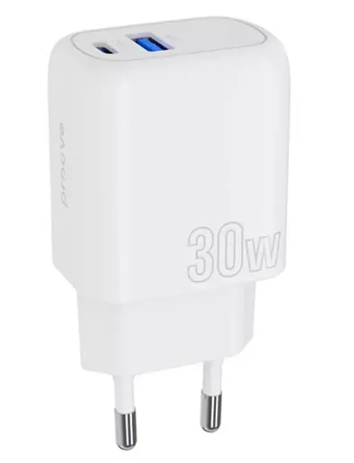 СЗУ Proove Silicone Power Plus 30W White with Type-C/Type-C (WCSP30022202) - фото 2