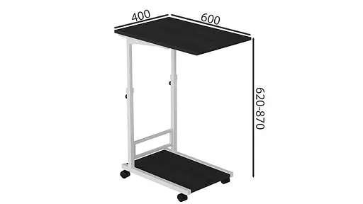 Стол приставной Ferrum-decor Френа 62x40x60 металл Белый ДСП Венге 16мм (FRD-102514) - фото 4