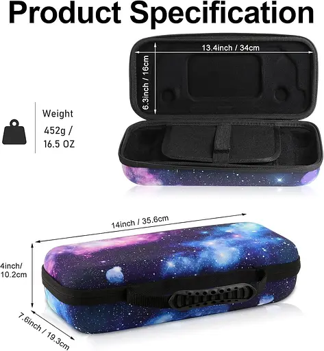 Сумка, сумісна з Steam Deck, жорсткий чохол, сумісний з аксесуарами Steam Deck, переносна дорожня сумка, універсальний чохол з від - фото 4