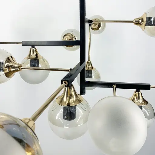 Люстра у геометричному дизайні на 12 плафонів | Line F | Арт. 907/12 - фото 2