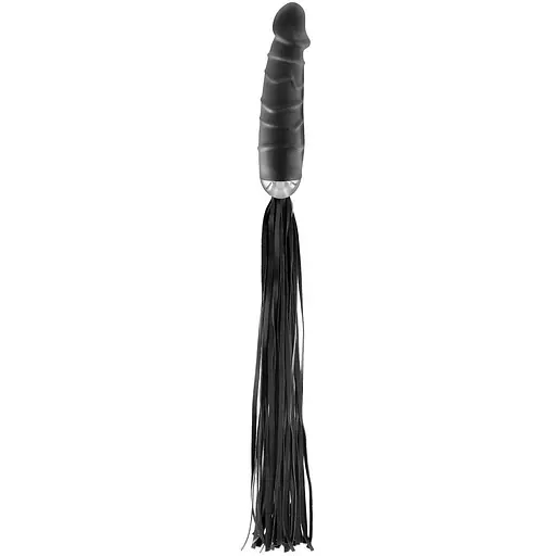 Флогер з ручкою-ділдо Fetish Tentation Whip with Dildo Handle