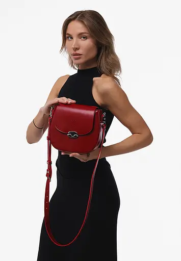 Жіноча шкіряна сумка Naomi червона - фото 2