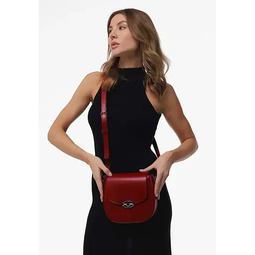 Жіноча шкіряна сумка Naomi червона - фото 1