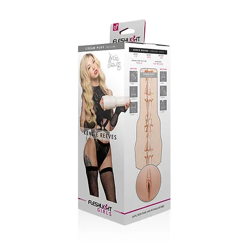 Реалістичний мастурбатор Fleshlight Kenzie Reeves Cream Puff тілесний - фото 8