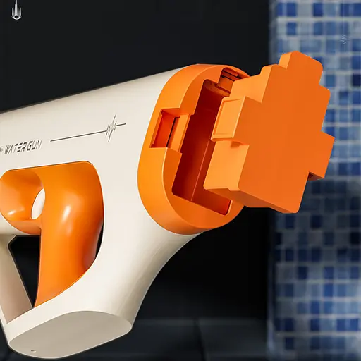 Водяний акумуляторний автомат Water Gun 185-66 (400ml) with lithium battery White / Orange - фото 5