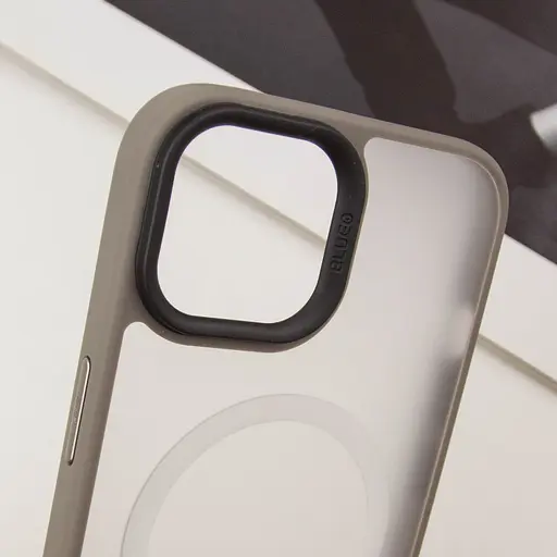 Чохол TPU+PC Blueo Skin Friendly Frosted with MagSafe для Apple iPhone 15, 6.1 Сірий - фото 4