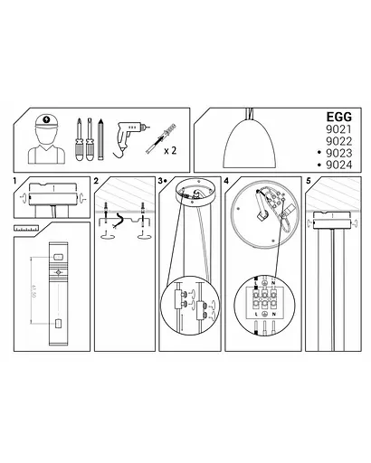 Подвесной светильник Nowodvorski 9021 Egg m - фото 3