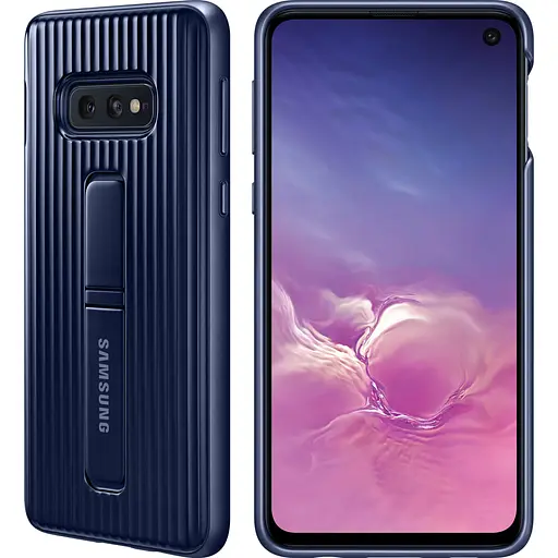 Оригінальний чохол із підставкою Protective Standing Cover для Samsung Galaxy S10e Blue Navy EF-RG970CLEGRU - фото 4