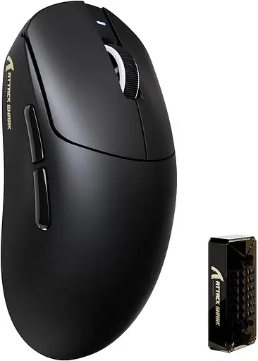 Бездротова миша ATTACK SHARK X8 Pro PAW 3395PRO Sensor,40K DPI,8K 2.4G/USB-C з кабелем/Bluetooth Чорна - фото 8