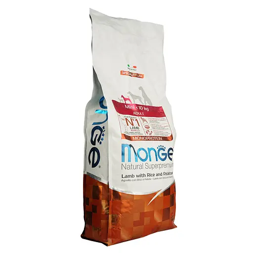 Сухой корм Monge Dog Mini Adult, для взрослых собак маленьких пород, ягненок, рис и картошка, 7,5 кг - фото 3