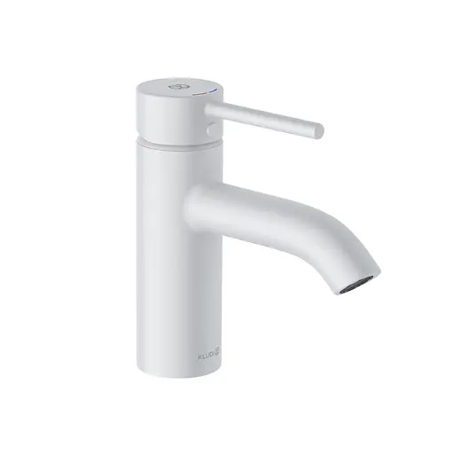 Смеситель для умывальника однорычажный 75 Kludi Bozz белый 382665376 - фото 1