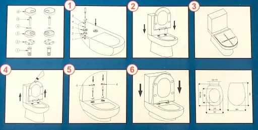 Сидения для унитаза с микролифтом NKP IPEK 0304 Soft Close+Quick Release из термопласта - фото 8