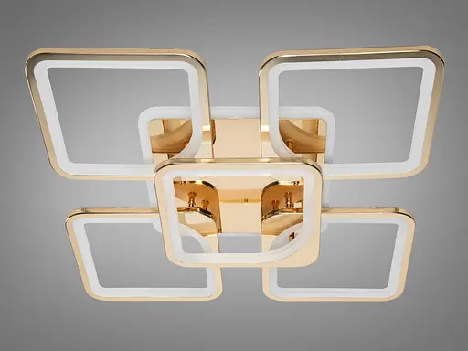 Золотая люстра с пультом, диммером, 150Вт. - фото 4